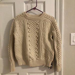 Jcrew wool sweater with pom poms